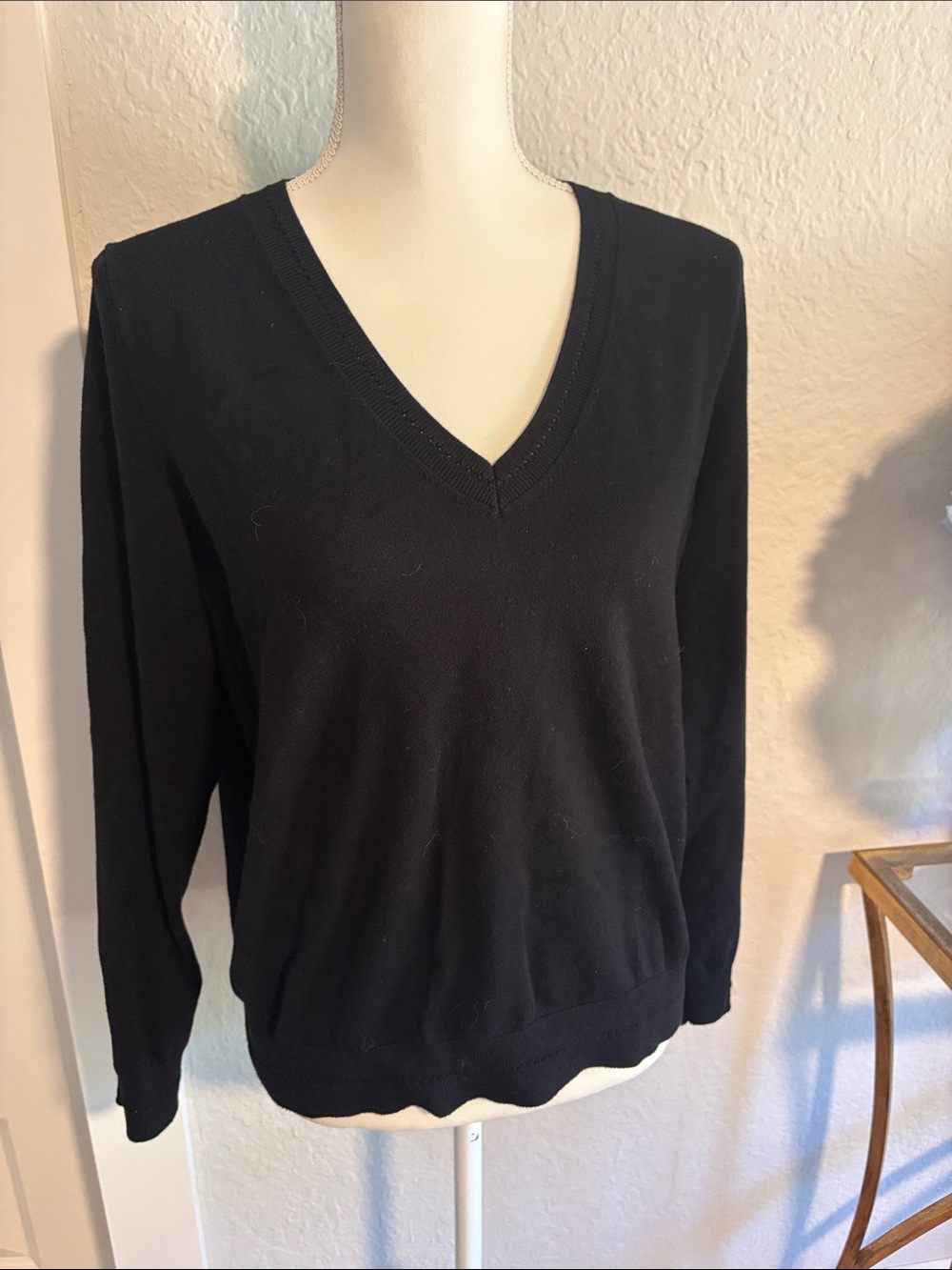 Boden Black V-Neck Women's Sweater